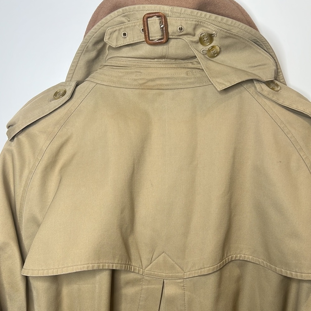 Vintage XL Burberry Mens Trench w/Full Wool Lining and Collar - Picture 4 of 16